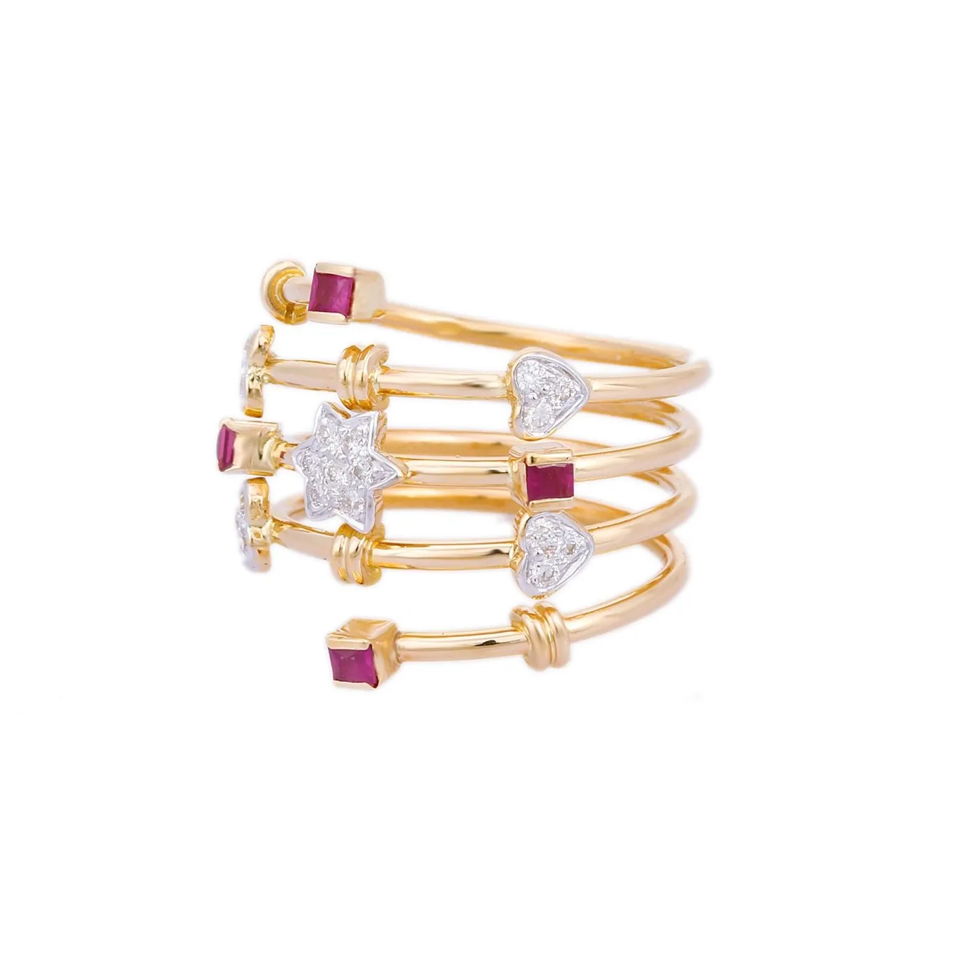 18K Yellow Gold Ruby Ring