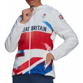 adidas Great Britain Podium Womens Running Jacket - White