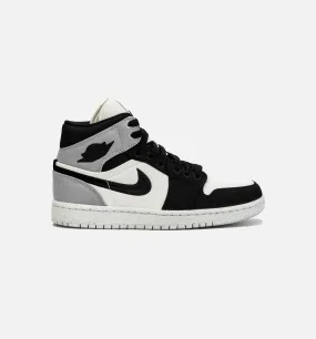 Air Jordan 1 Retro Mid SE Light Steel Grey Womens Lifestyle Shoe - Black/Grey