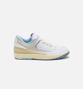 Air Jordan 2 Retro Low Summit White Ice Blue Womens Lifestyle Shoe - White/Blue