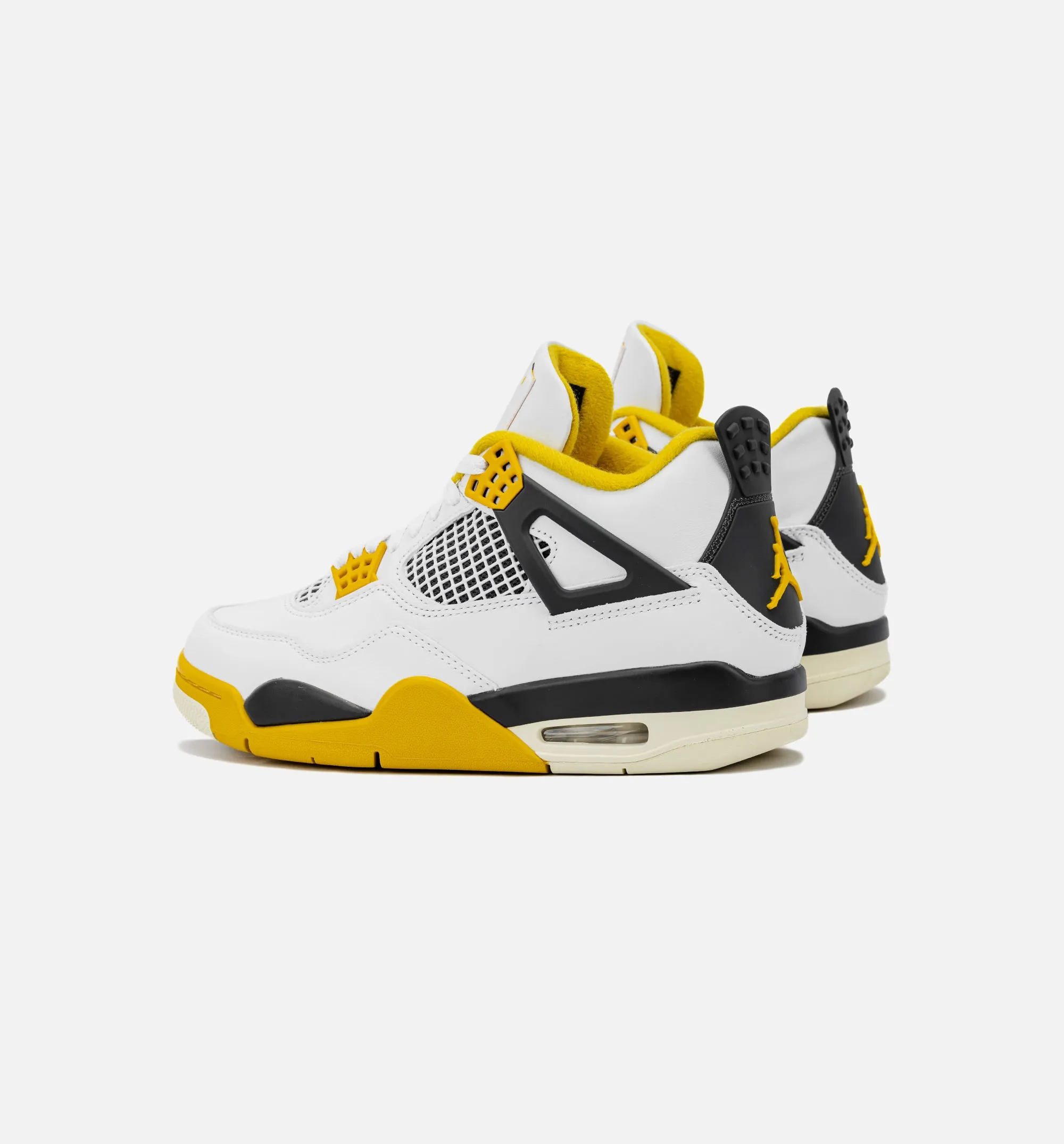 Air Jordan 4 Retro Vivid Sulfur Womens Lifestyle Shoe - White/Coconut Milk/ Vivid Sulfur