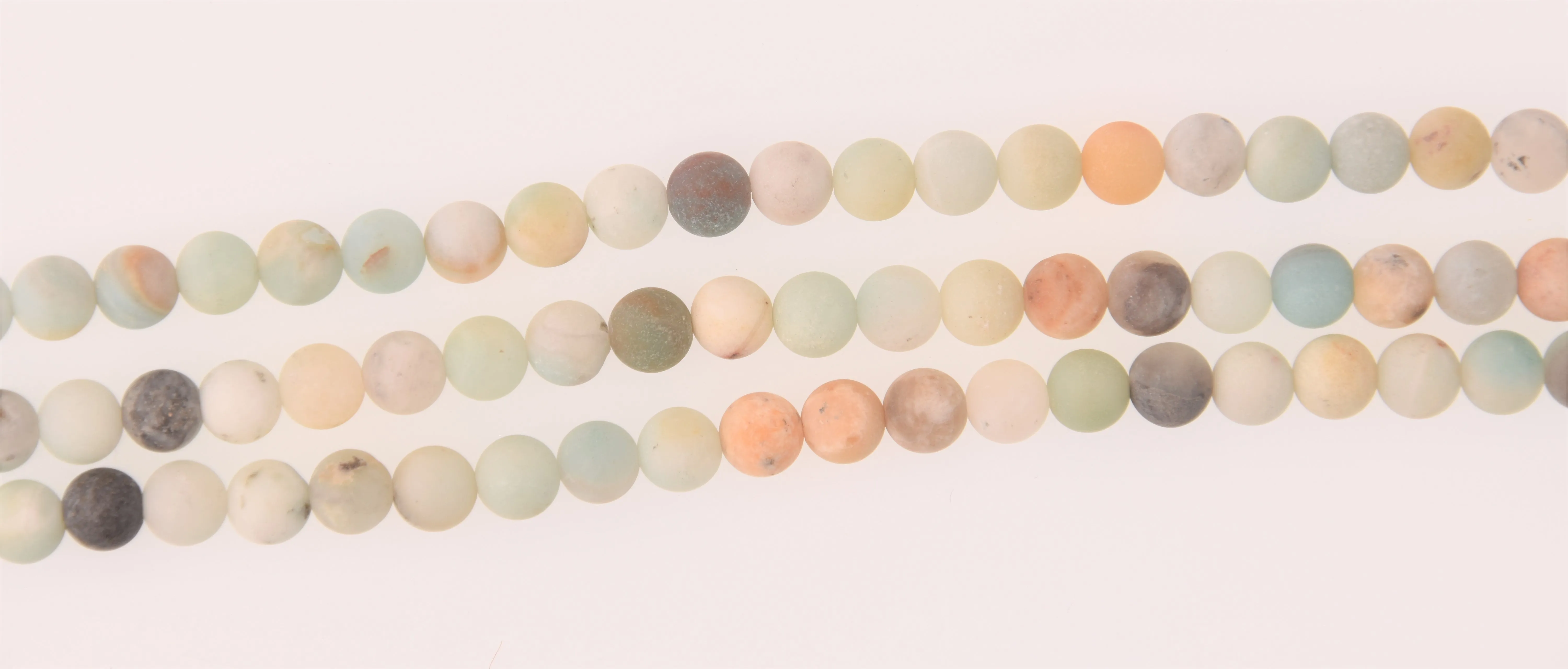 Amazonite Half Strand, 6mm Matte Round Gemstone Beads, 8 long gem0850