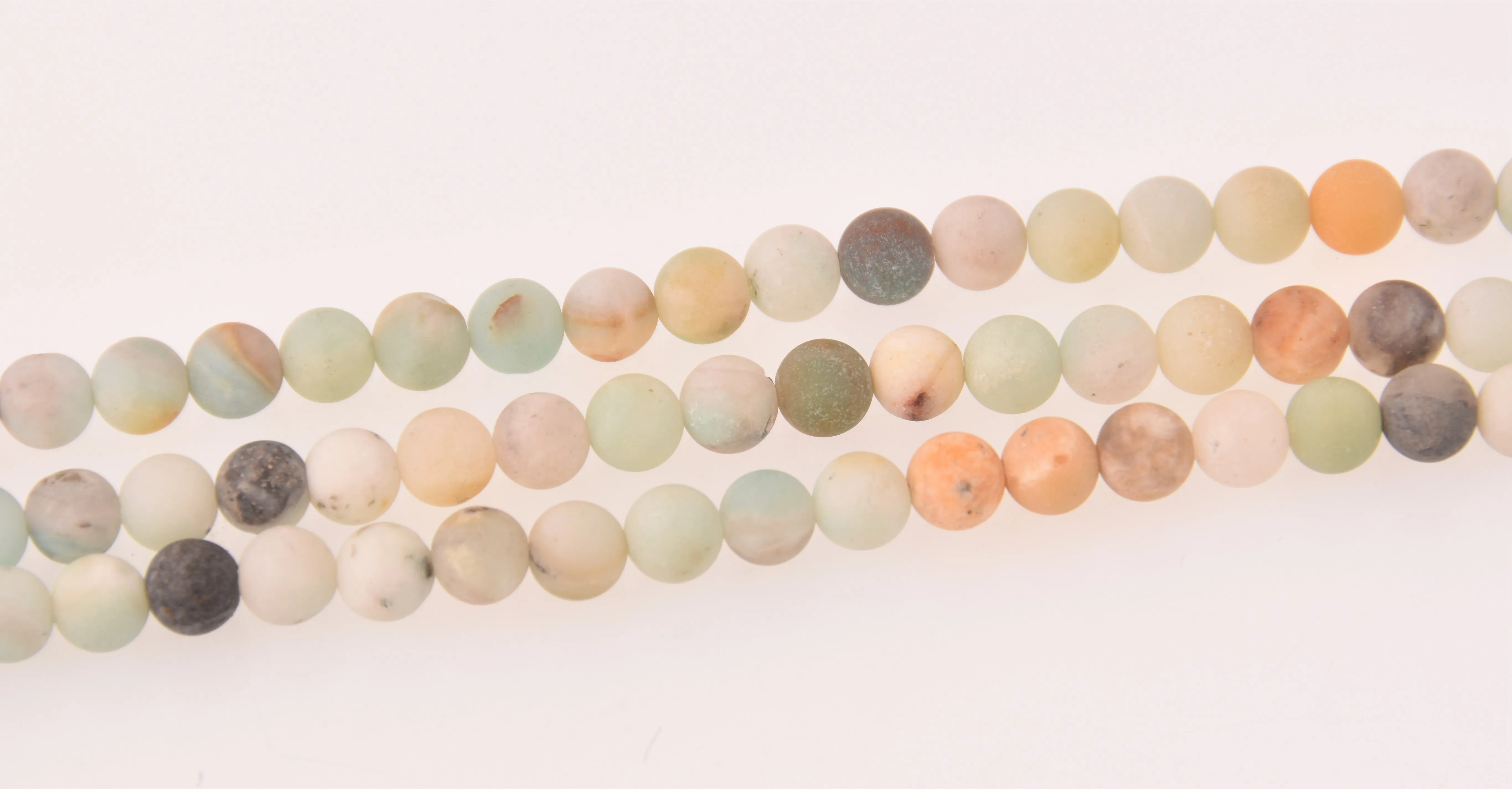 Amazonite Half Strand, 6mm Matte Round Gemstone Beads, 8 long gem0850