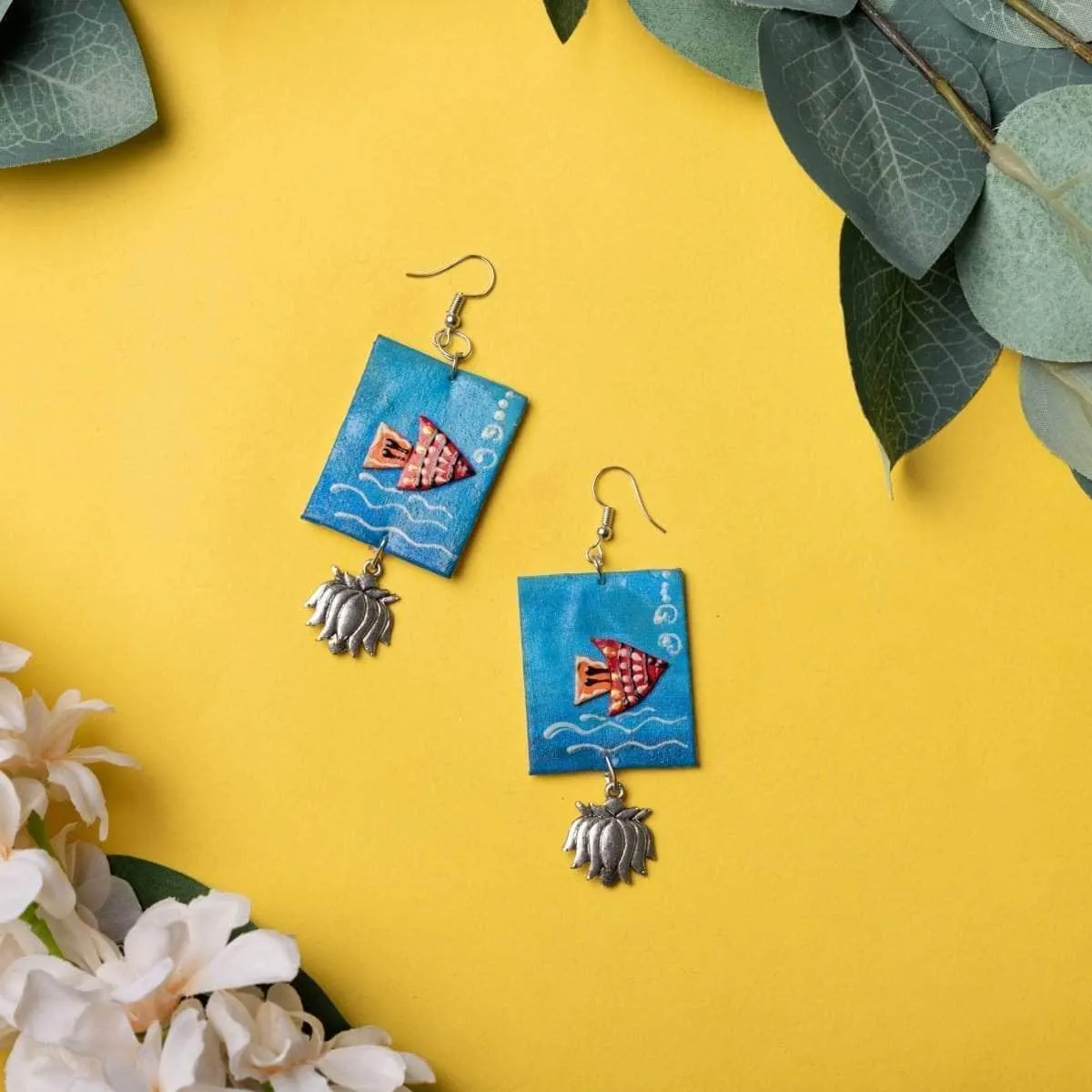 Aquarist Handpainted Blue (Earrings)