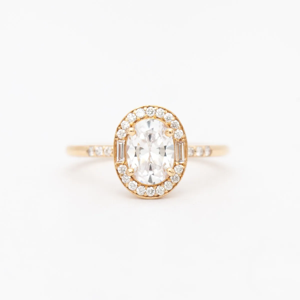 Athena Oval Halo Ring