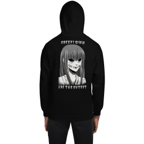 Black Soft Goth Hoodie  / Alternative Hoodie Clothing / Scary Unisex Clothing