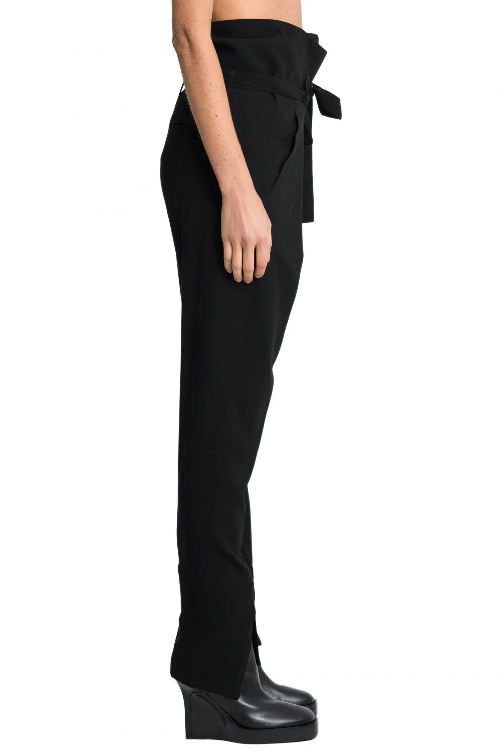 Black Woolviscose Trousers