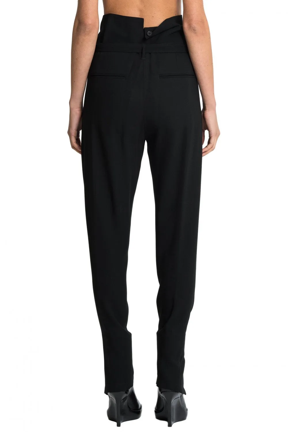 Black Woolviscose Trousers