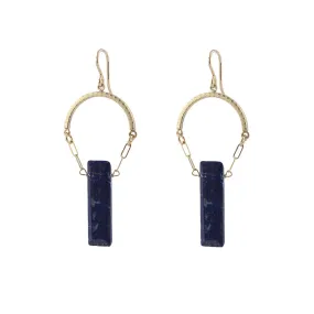 Blue Lapis Arch Earrings