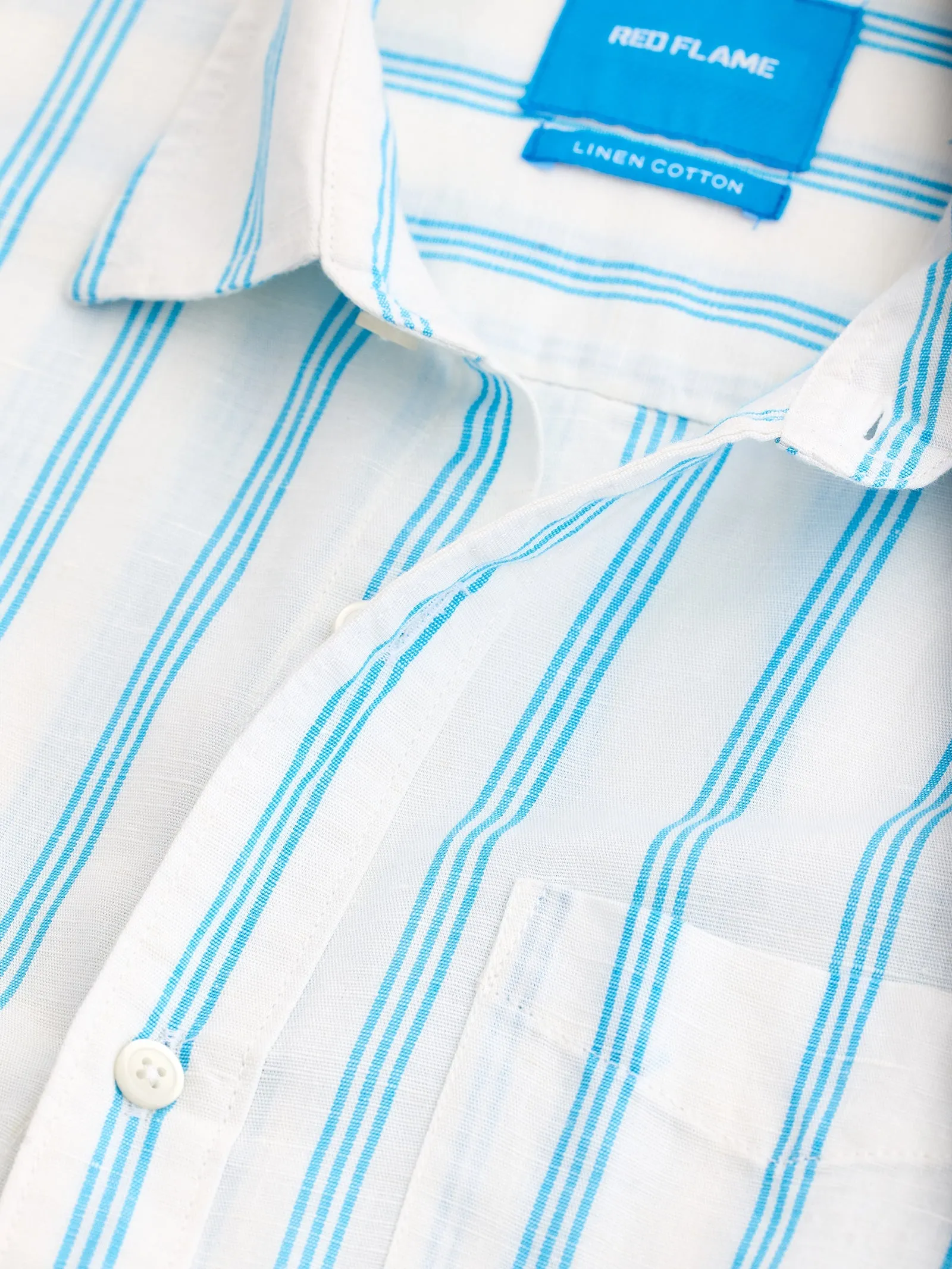 Blue Striped Linen Shirt