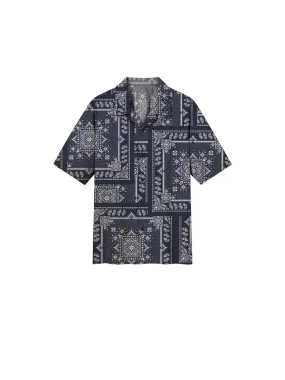 Bowling Shirt Short Sleeve Dana Navy