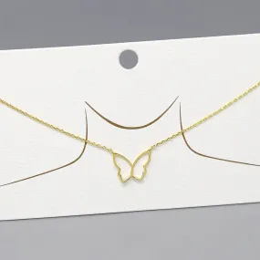 Butterfly Pendant Gold Dipped Necklace