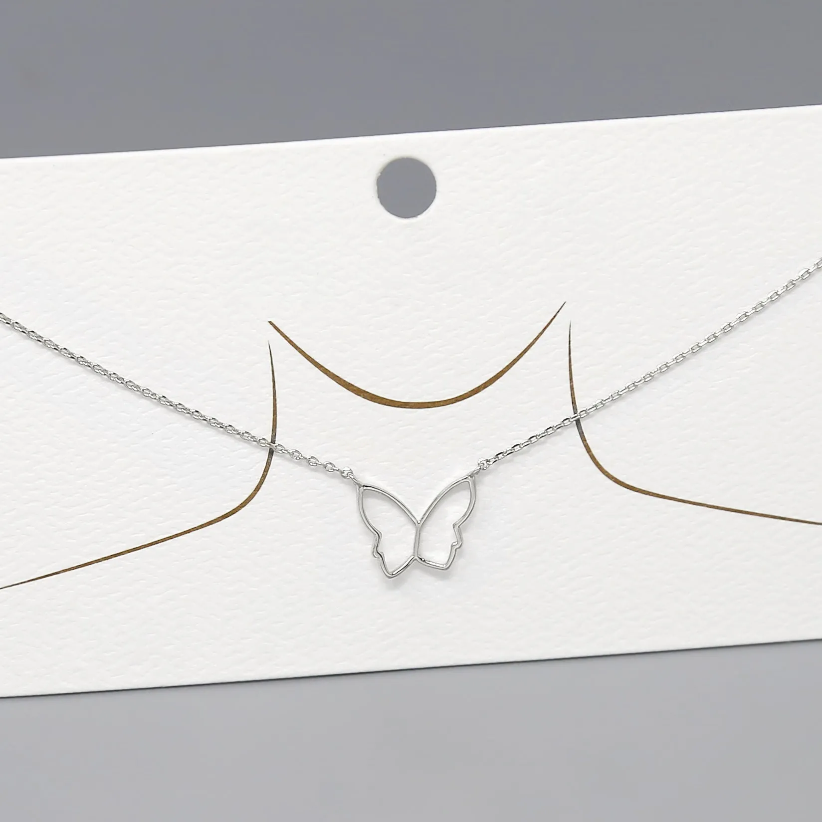 Butterfly Pendant Gold Dipped Necklace