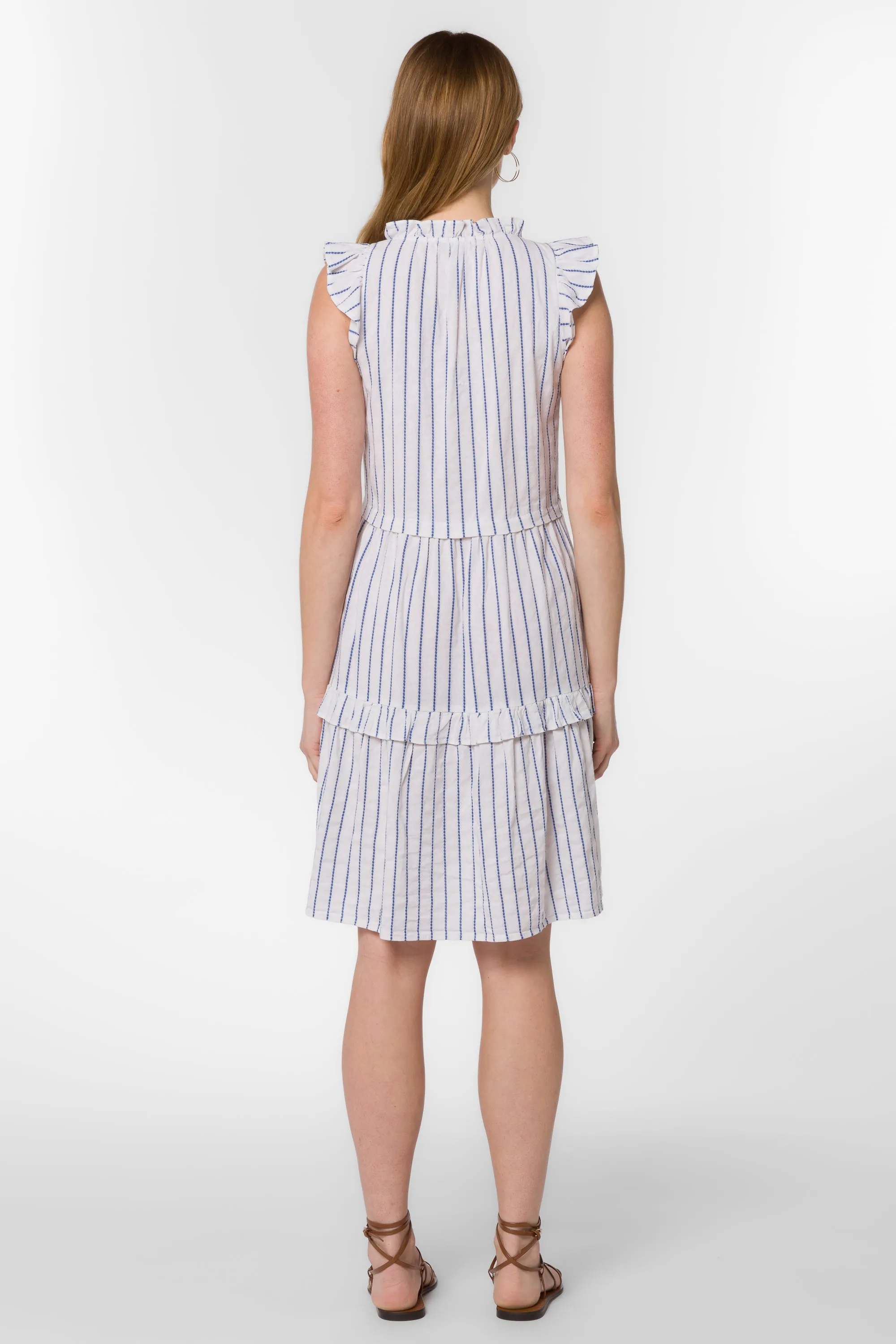 Candra Blue White Stripe Dress