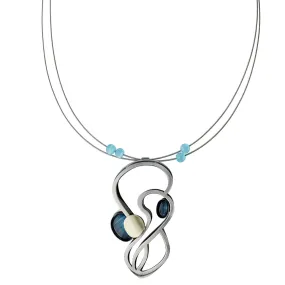 Christophe Poly Musical Note With Blue Necklace