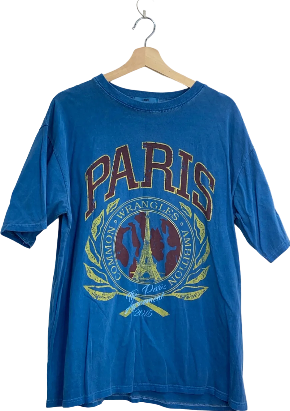 CMON Blue Paris Graphic T-Shirt UK M