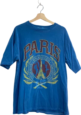 CMON Blue Paris Graphic T-Shirt UK M