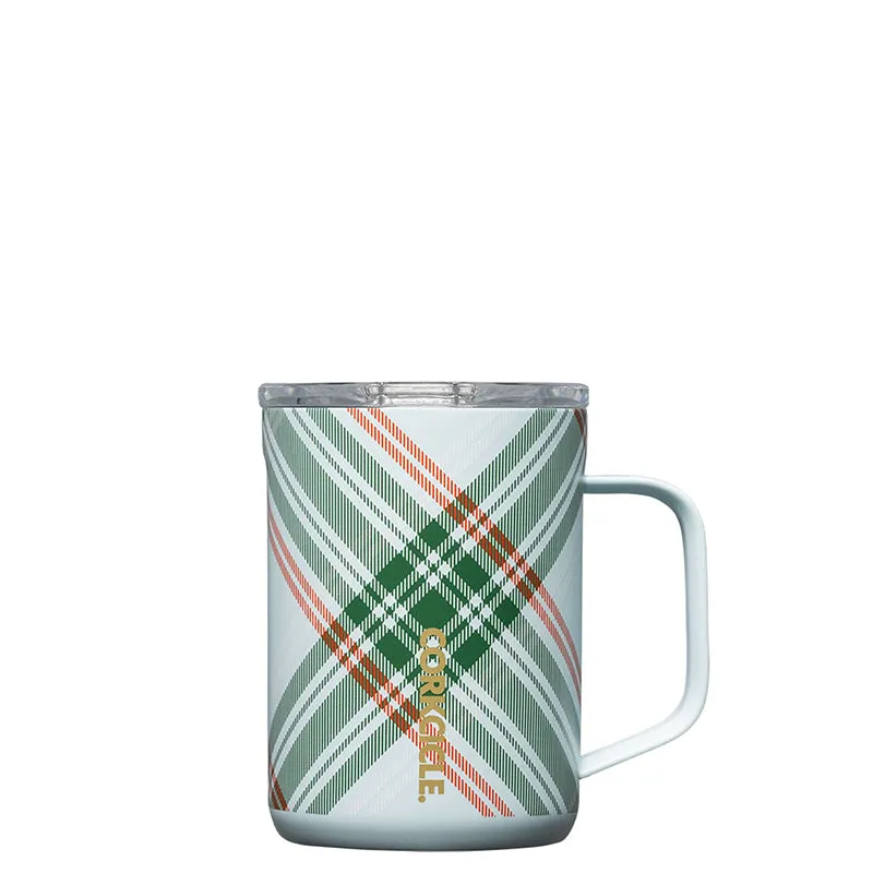 CORKCICLE | Coffee Mug - Peppermint Plaid