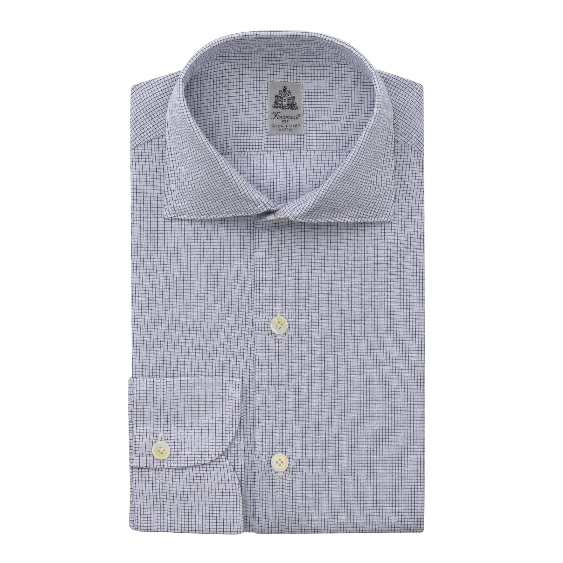 Cotton and Linen-Blend Shirt in Light Blue