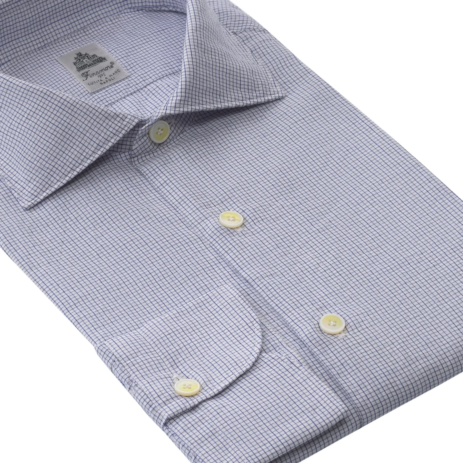 Cotton and Linen-Blend Shirt in Light Blue