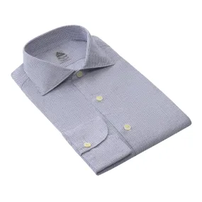 Cotton and Linen-Blend Shirt in Light Blue