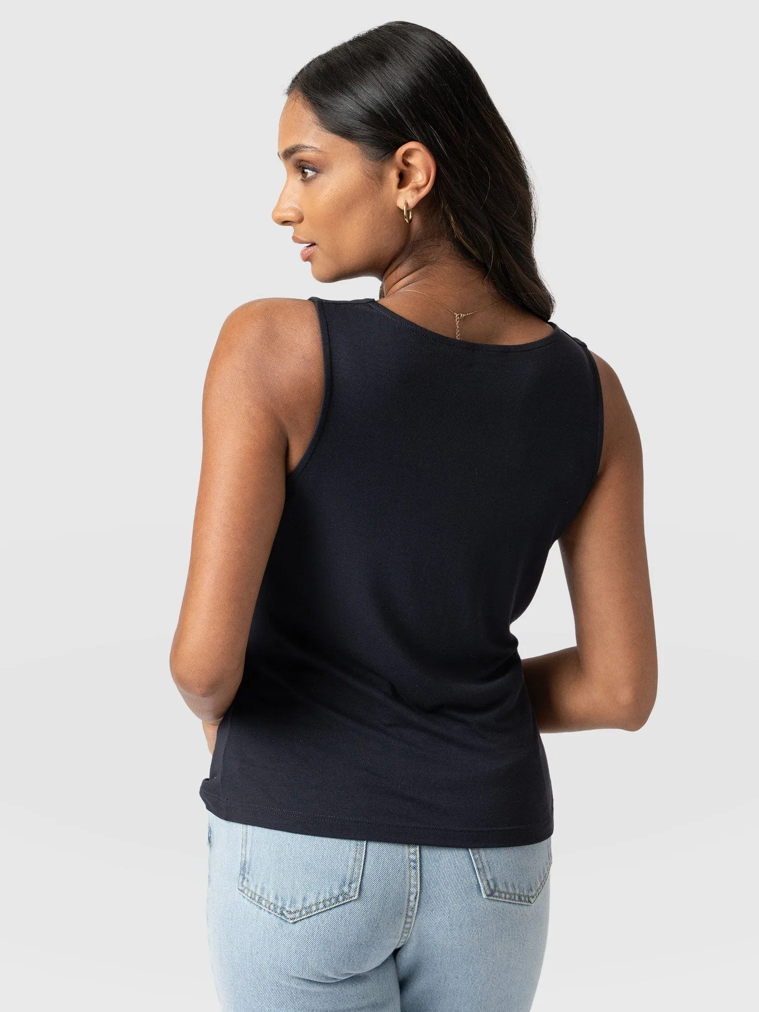 Cowl Neck Cami - Navy