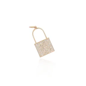 Diamond Padlock Charm