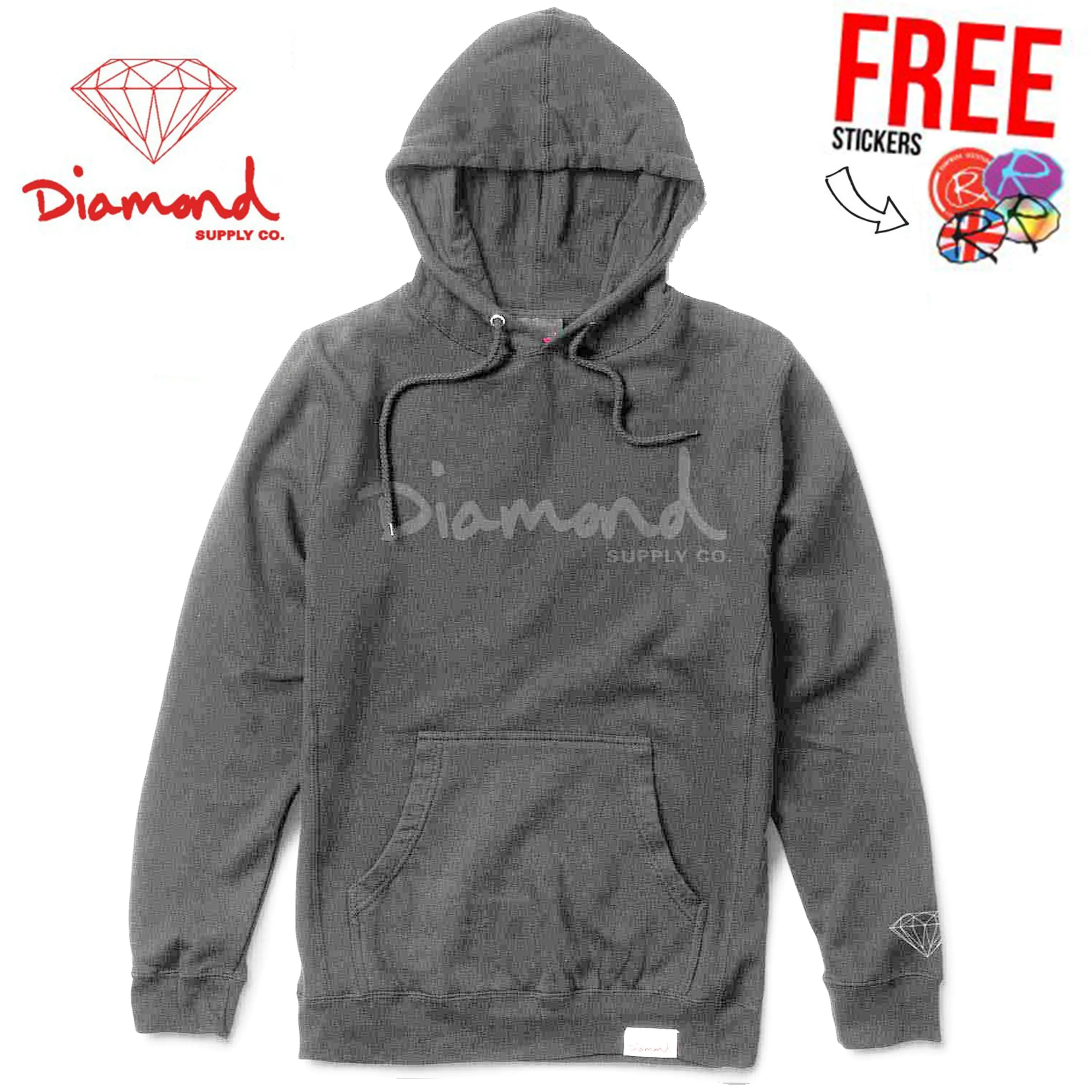 Diamond Supply Co. Tonal Brilliant Hoody, Grey