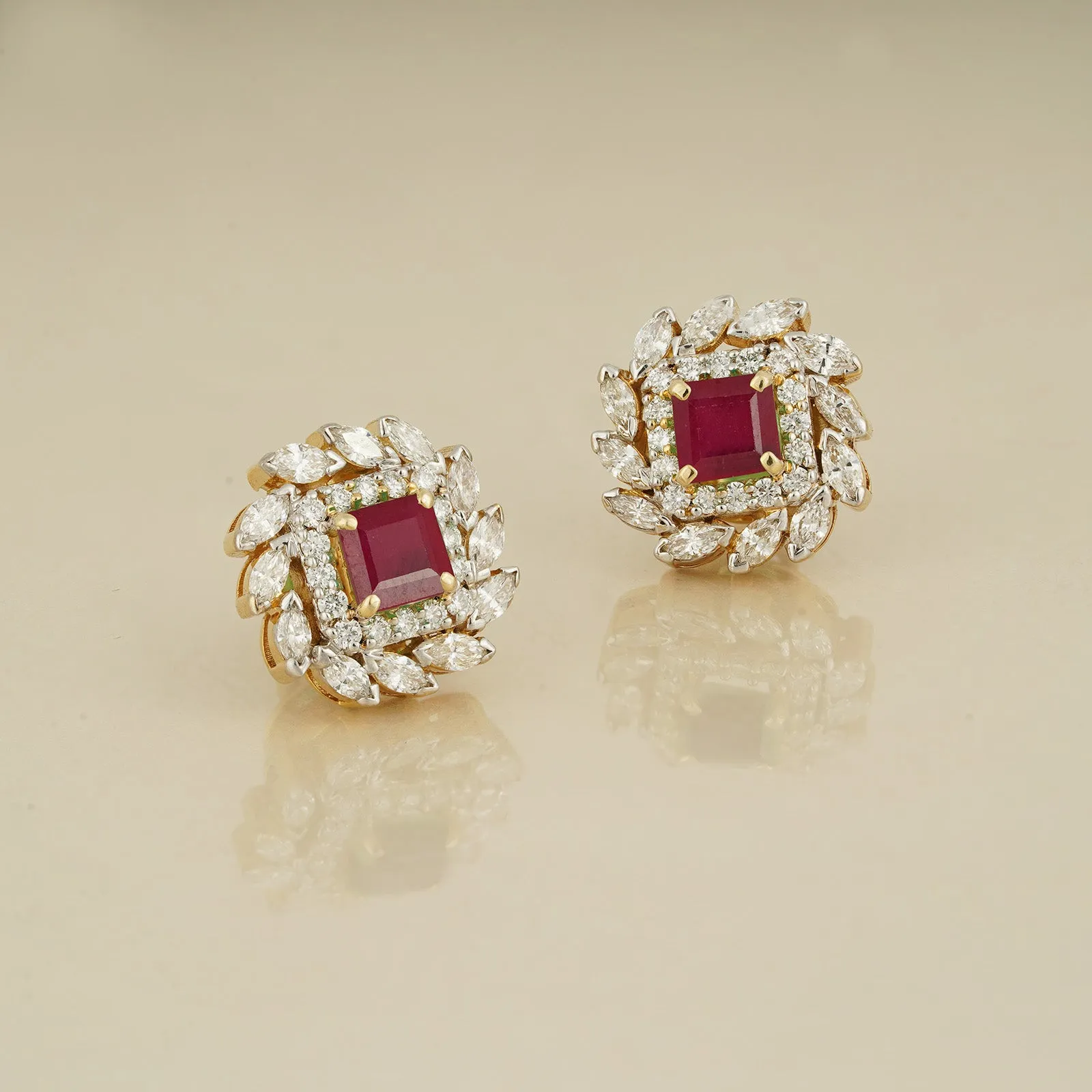 Eden Ruby Ear Studs