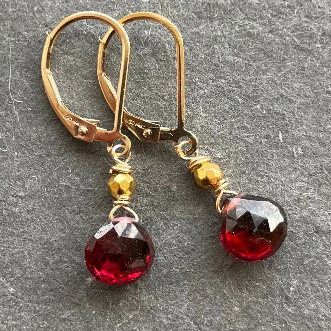 Garnet Dangle Earrings