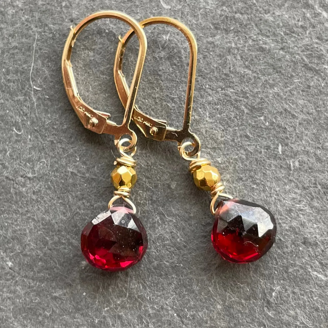 Garnet Dangle Earrings