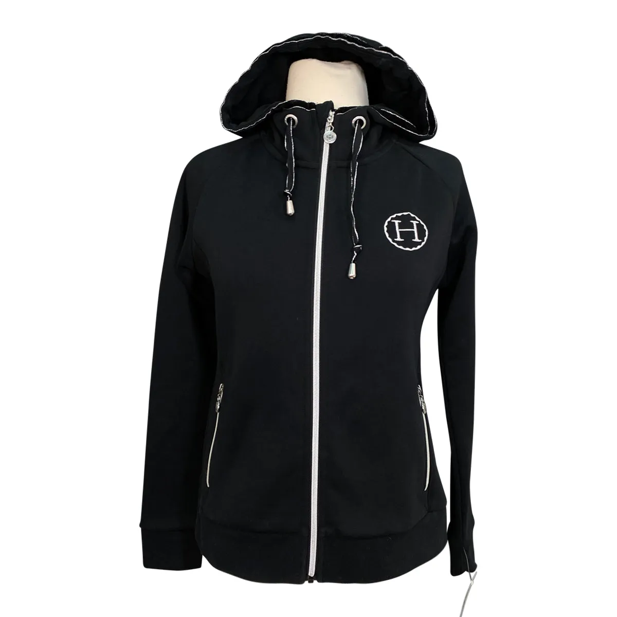 Harcour 'Maurane' Zip Up Sweatshirt in Black - Women's XS