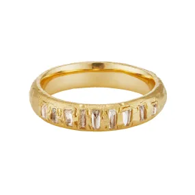 Icy White Baguette Diamond Scatter Band