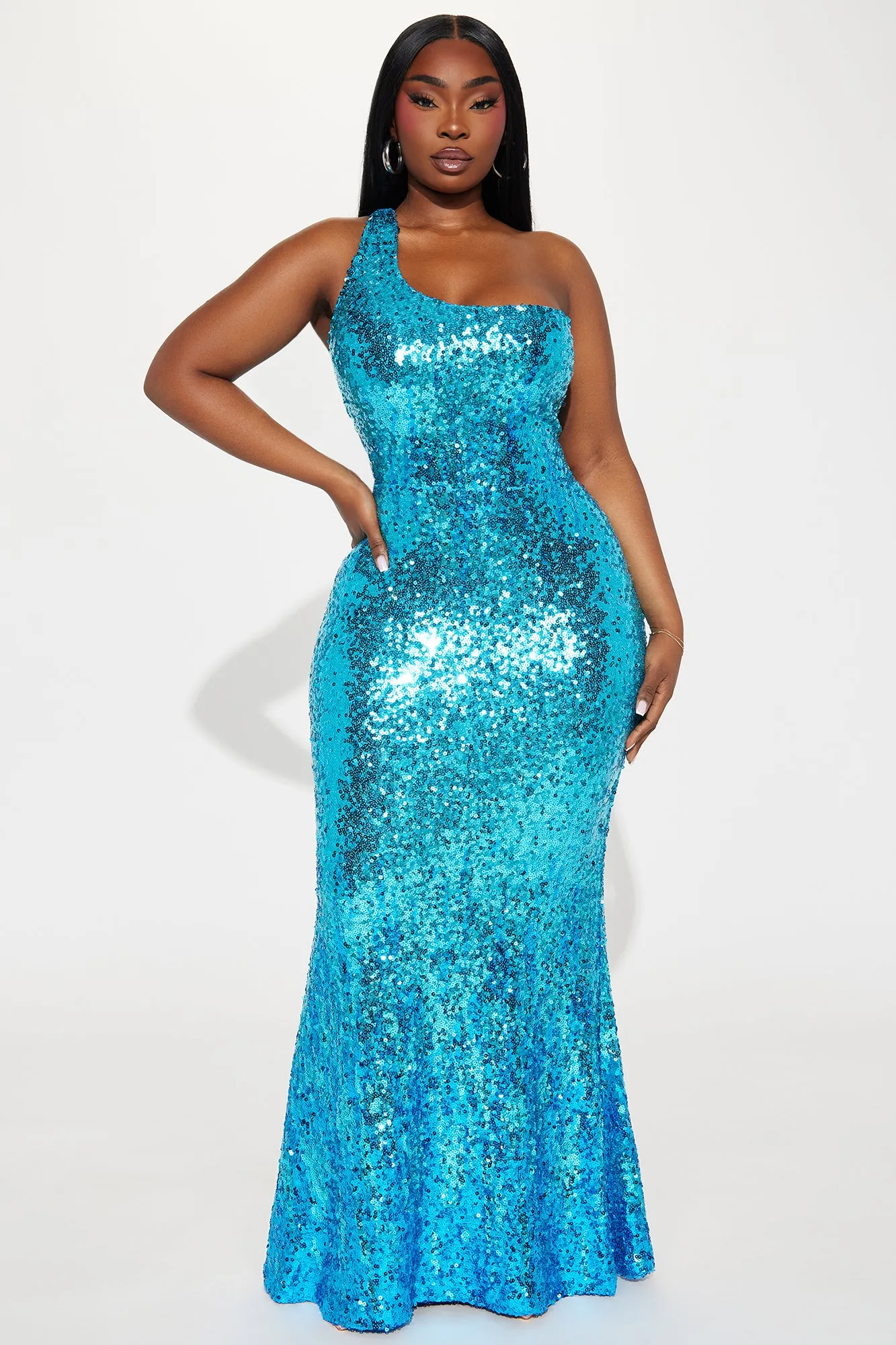 Jazmine Sequin Gown - Blue