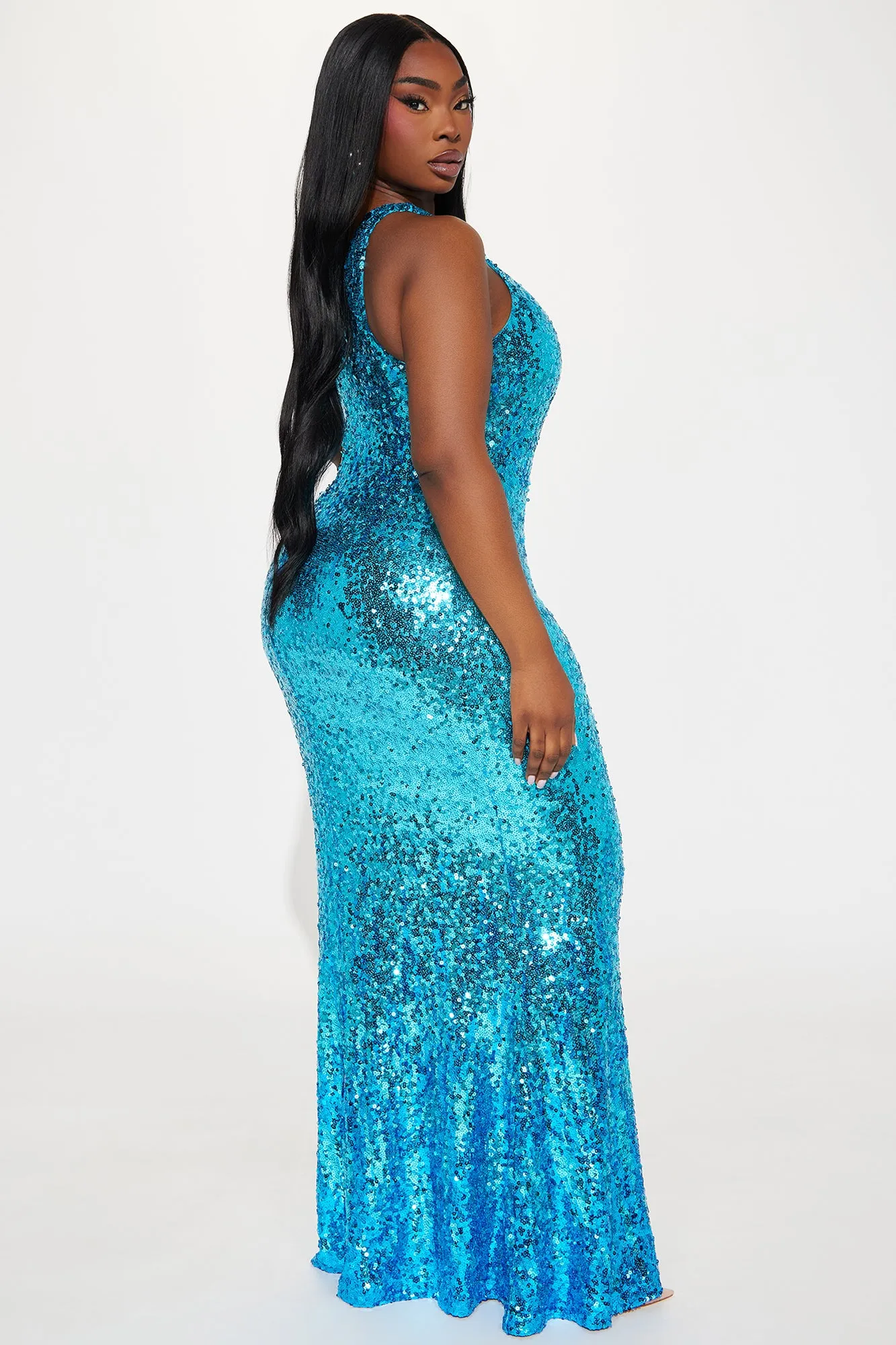 Jazmine Sequin Gown - Blue