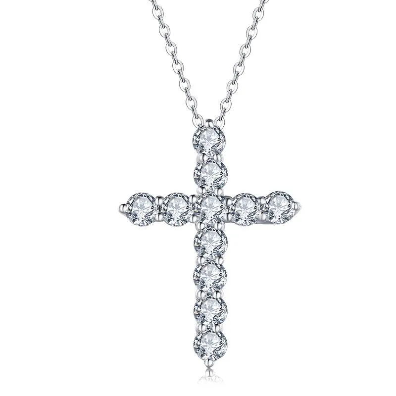 Jolics Cross 925 Sterling Silver Pendant Necklace