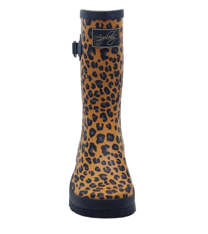 Kate Appleby Womens Mid Calf Leopard Print Wellie - Rainy Kingdom