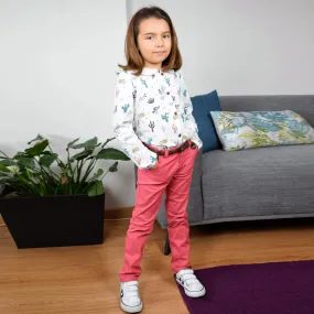 Kids Pink Chinos with Stretch & Adjustable Waistband (JB-5503)