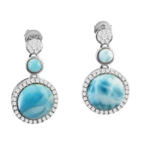 Larimar When Planets Align Earrings