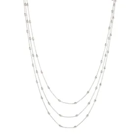 Layered Diamond Cut Bead Necklace