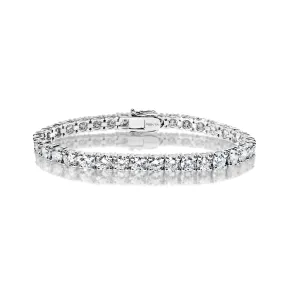 Liesa 15 Carat Round Brilliant Lab Grown Diamond Tennis Bracelet in 14k White Gold