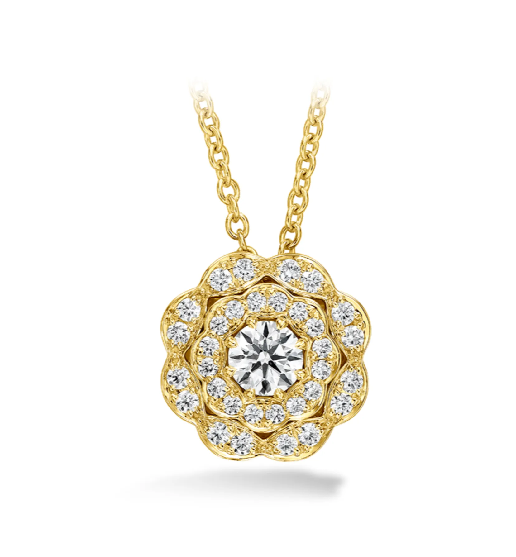 Lorelei Double Halo Diamond Pendant