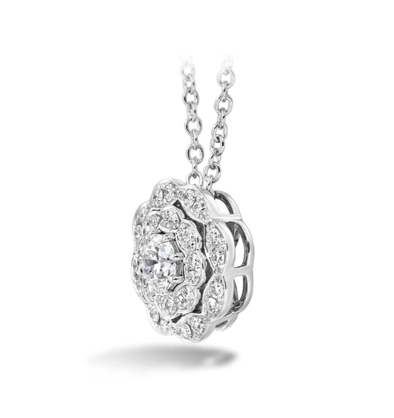 Lorelei Double Halo Diamond Pendant