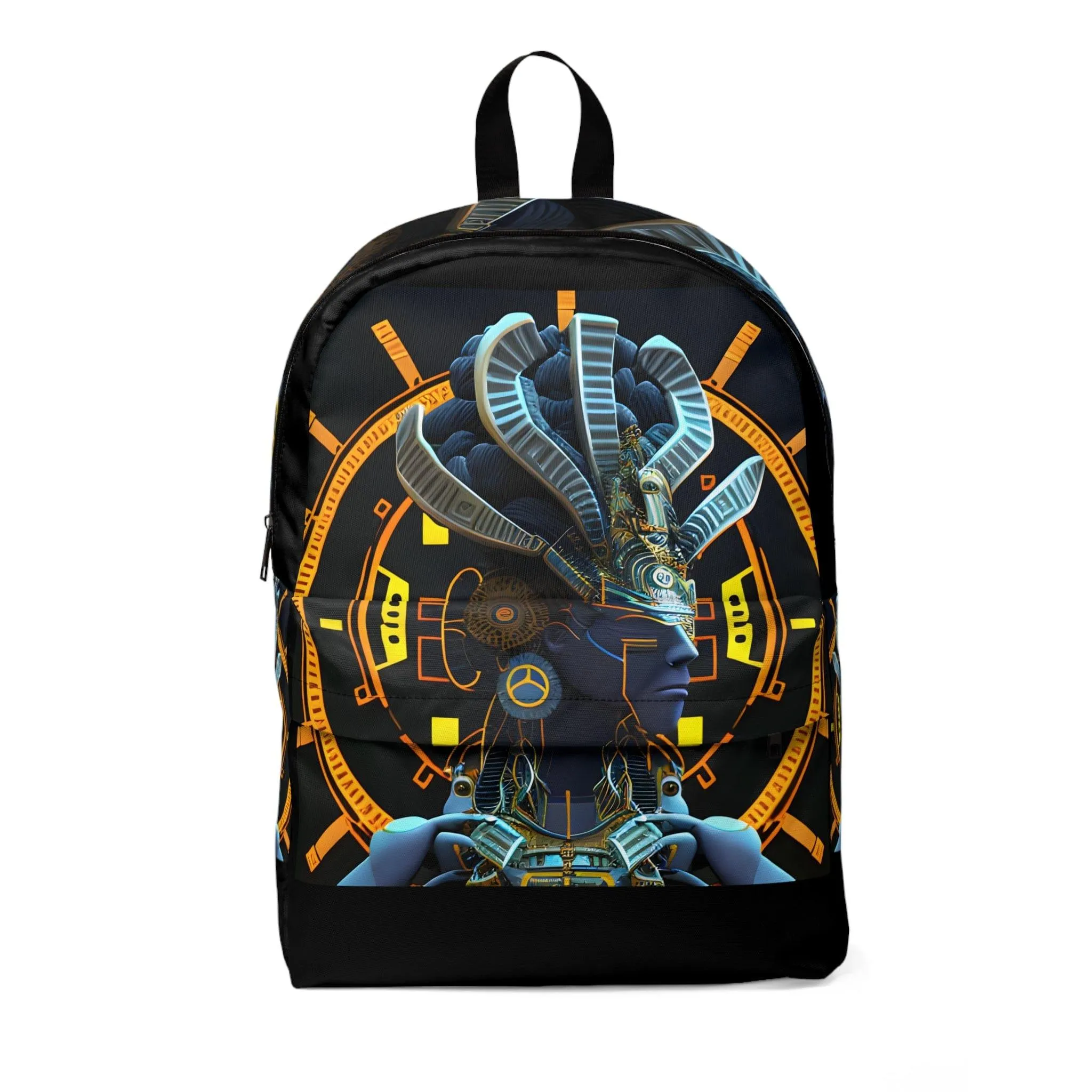 Mayan Aztec Alien Robot Tribal Fusion Backpack Unisex Classic Backpack