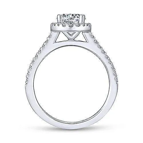 Mounting Only, 14K White Gold Diamond Engagement Ring