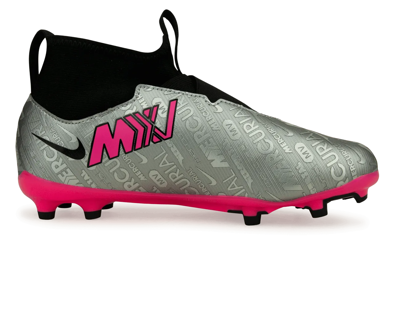 Nike Kids Zoom Mercurial Superfly 9 Academy XXV FG/MG Silver/Pink