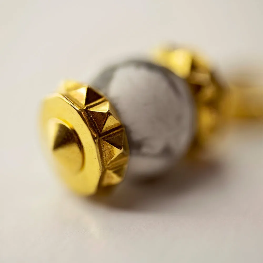 Pyramid Sphere earring