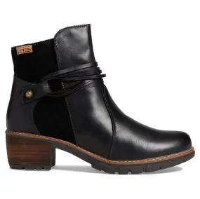 San Sebastia Calfskin Leather Women's  Zip Up Ankle Boots