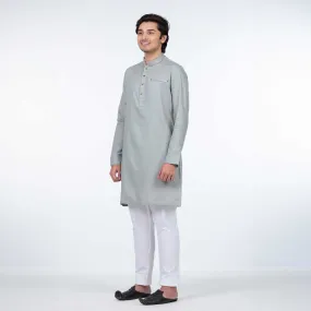 Short Length Panjabi | Ash Grey