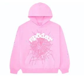 Sp5der OG Web Hoodie Pink